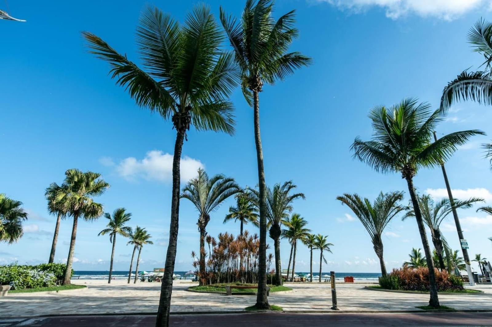 Frente Vista Mar Com Varanda Wi Fi 300Mbps E 10M Da Praia Da Tupi - Estacionamento Gratuito Praia Grande  Zewnętrze zdjęcie
