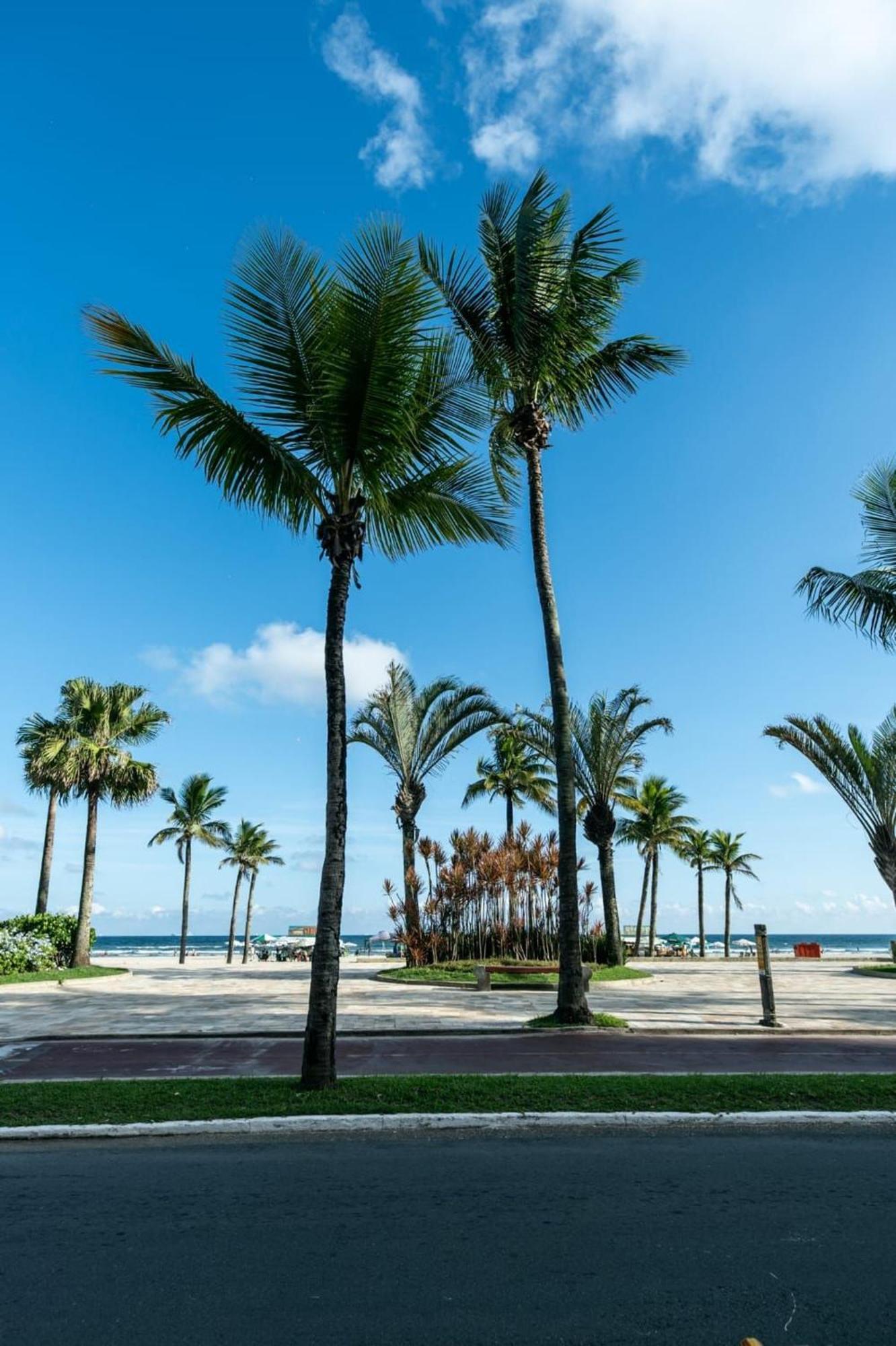 Frente Vista Mar Com Varanda Wi Fi 300Mbps E 10M Da Praia Da Tupi - Estacionamento Gratuito Praia Grande  Zewnętrze zdjęcie