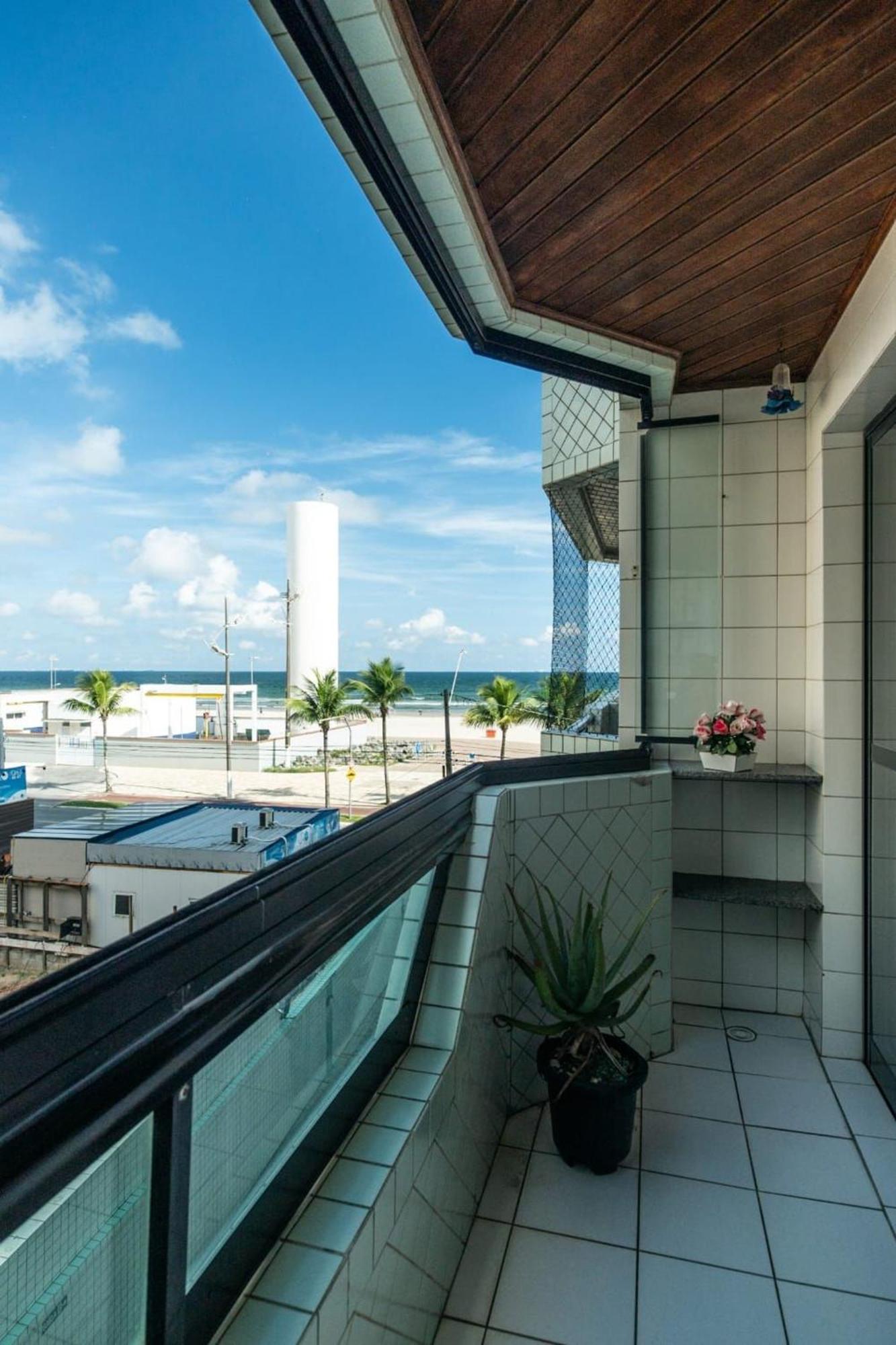 Frente Vista Mar Com Varanda Wi Fi 300Mbps E 10M Da Praia Da Tupi - Estacionamento Gratuito Praia Grande  Zewnętrze zdjęcie